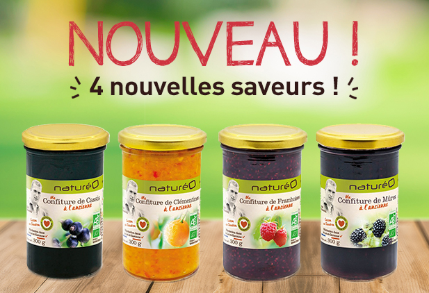 Nouvelles saveurs de confitures naturéO!